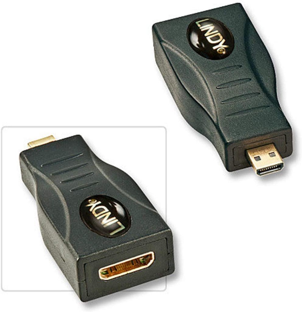 Lindy Adapter HDMI Mini/Micro HDMI Micro Schwarz