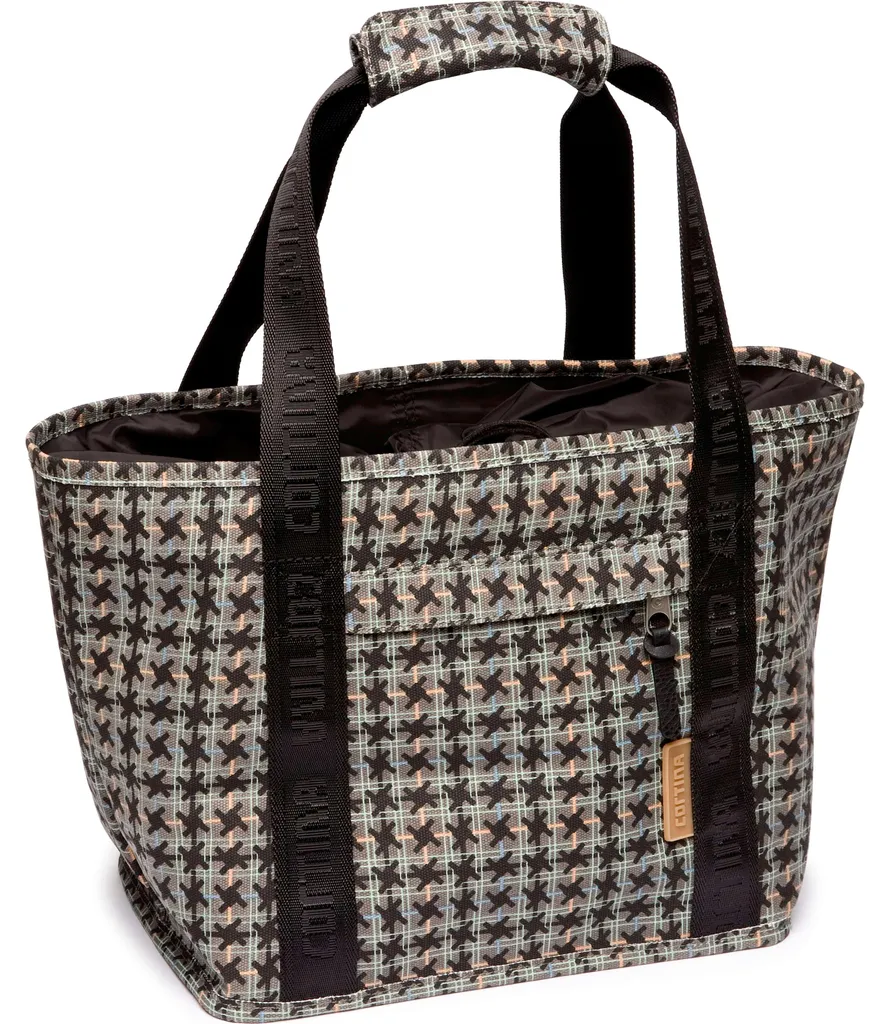 Sac à main Cortina beige au motif viennois chic et effet texturé