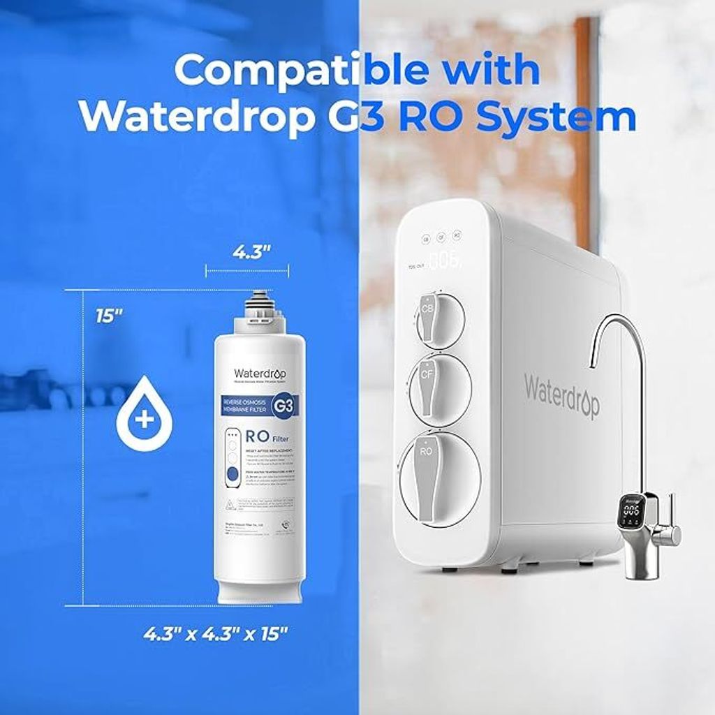 Waterdrop WD-X12-F3 Filtre, Remplacement Pour X12-Basic & WD-X12