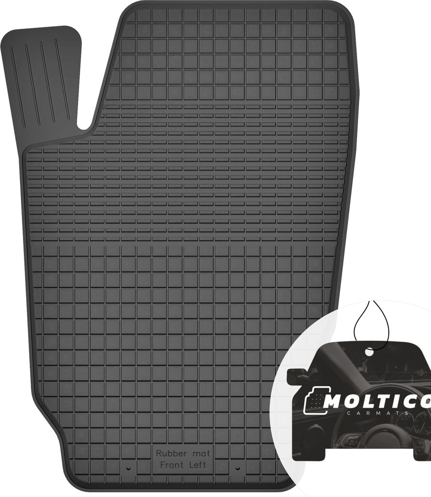 Fahrer Gummimatten mit Rand Auto Fußmatten Gummi Automatten Passgenau 1-teilig Set - passend für Seat Cordoba II 2002-2009
