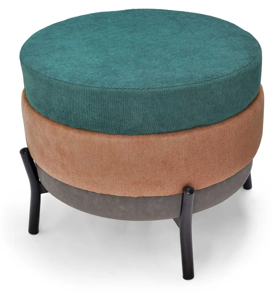 Pouf 3 places HAMBURG rose - Solution gain de place et assise confort