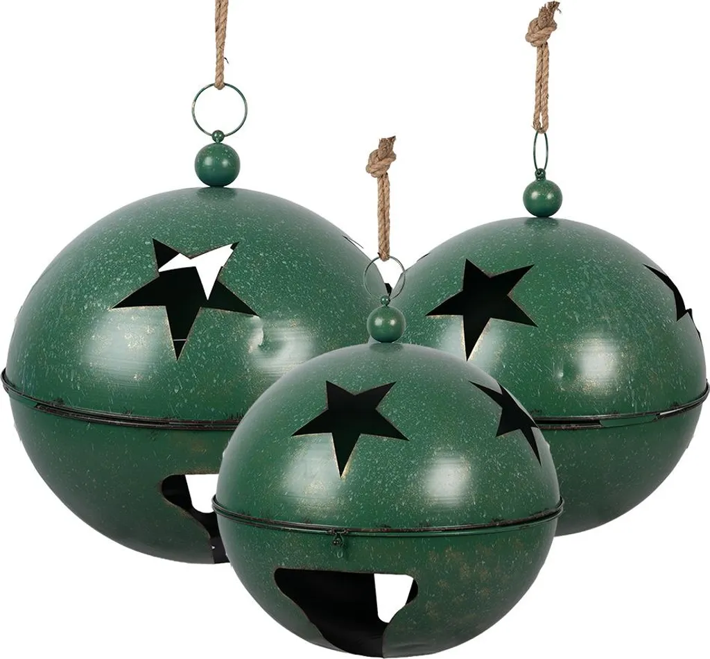 Boule de Noël Incassable en Métal Vert - Décoration Durable Ø 40 cm