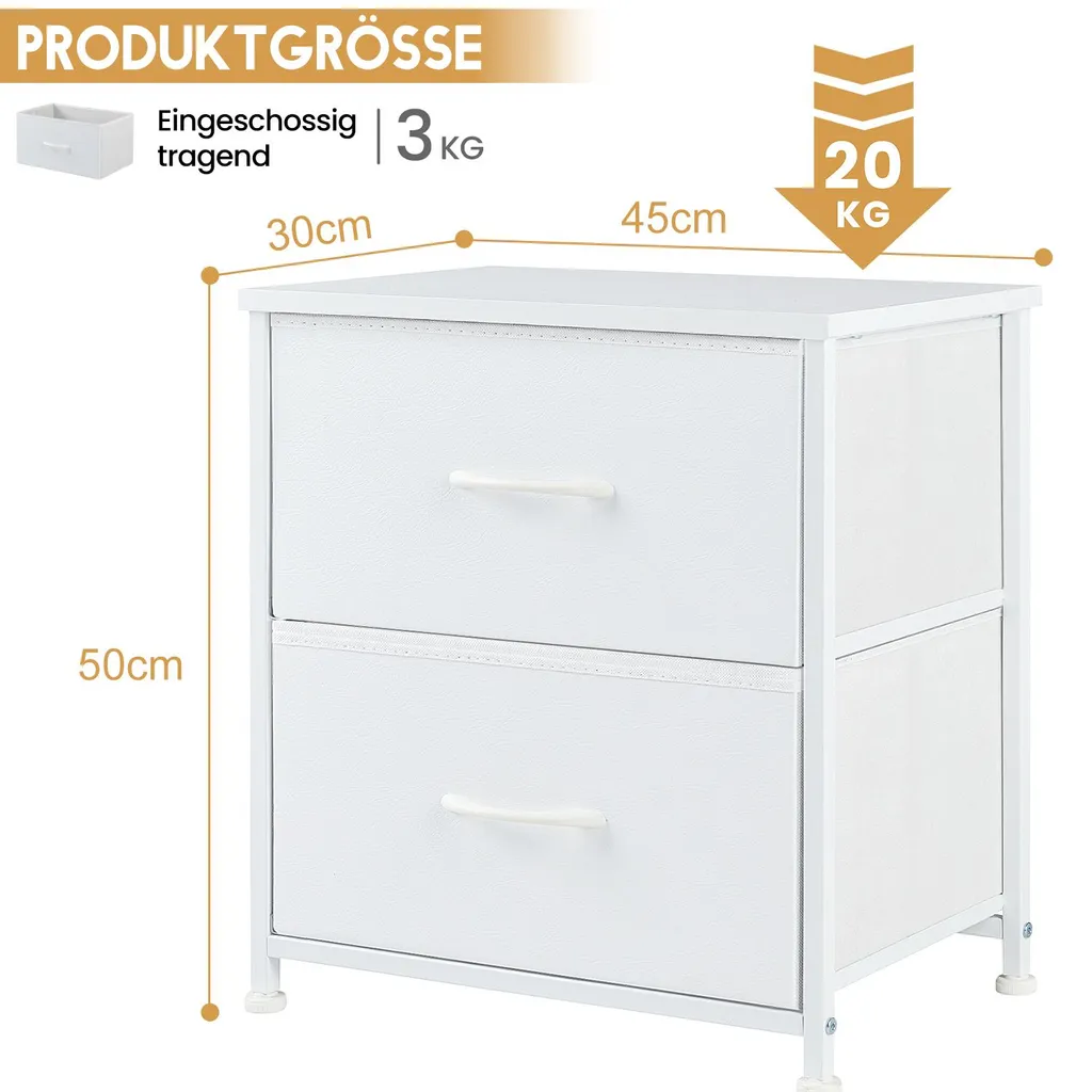 Table de nuit lot de 2 commodes de chevet pour ranger vos petits objets - 5