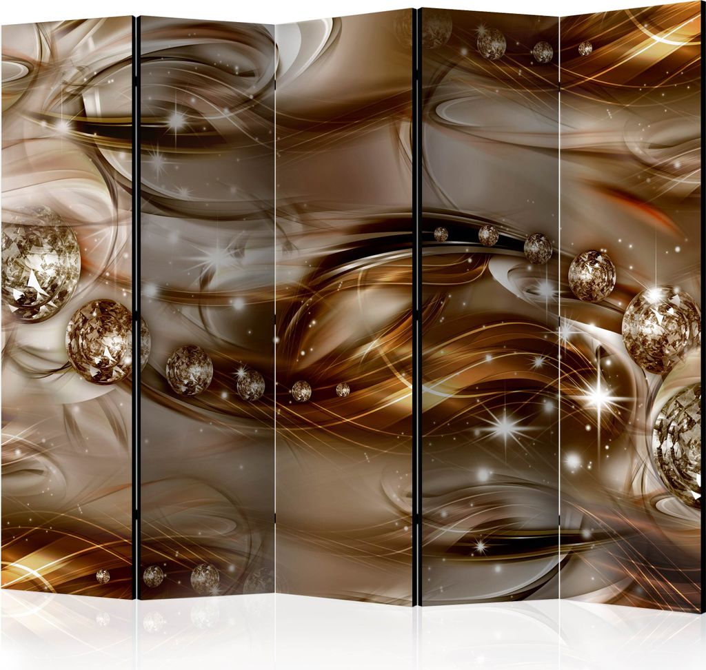 Akusticher Raumteiler Abstrakt Foto Paravent 225x172 cm beidseitig auf Vlies-Leinwand bedruckt Akustikschaum Trennwand Spanische Wand Sichtschutz H...