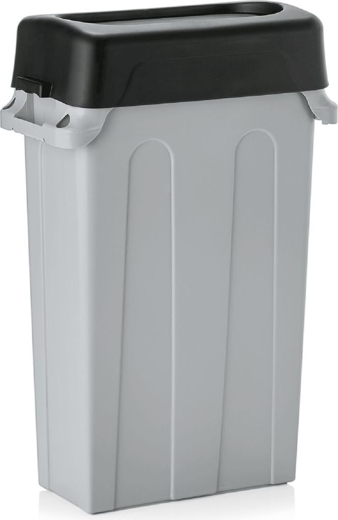 MUVELL Mülleimer - 75 Liter Abfalleimer | Mülltonne, graue Abfalltonne, Plastik Mülleimer Küche, Abfalltonne für Gastronomie, Müllbehälter m...