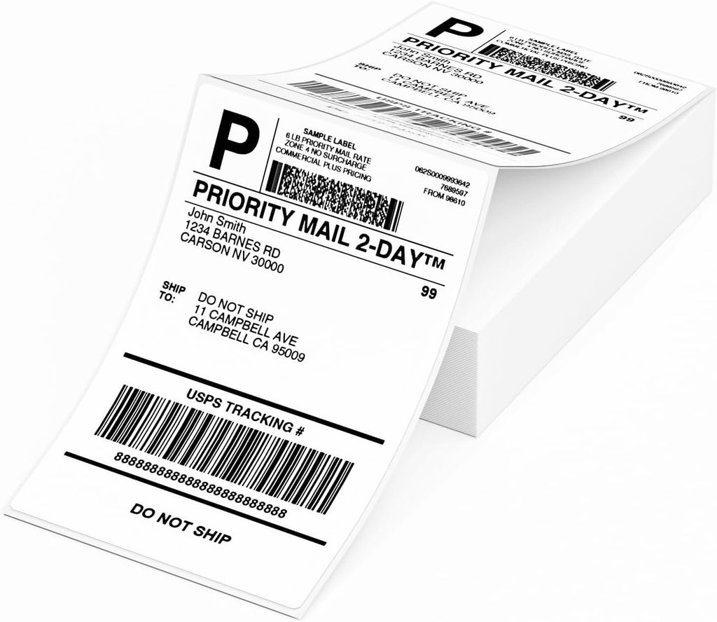 Phomemo Versandaufkleber 4×6 DHL Etiketten, 100 Stück Thermopapier Versandetiketten für MUNBYN, Polono Labeldrucker