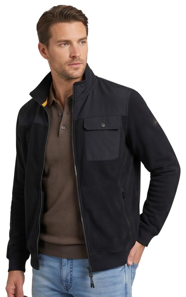 Camel Active Cardigan Baumwolle weite Passform dunkelblau