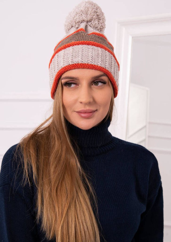 Kesi Damenmützen Kinga beige-rot Universal