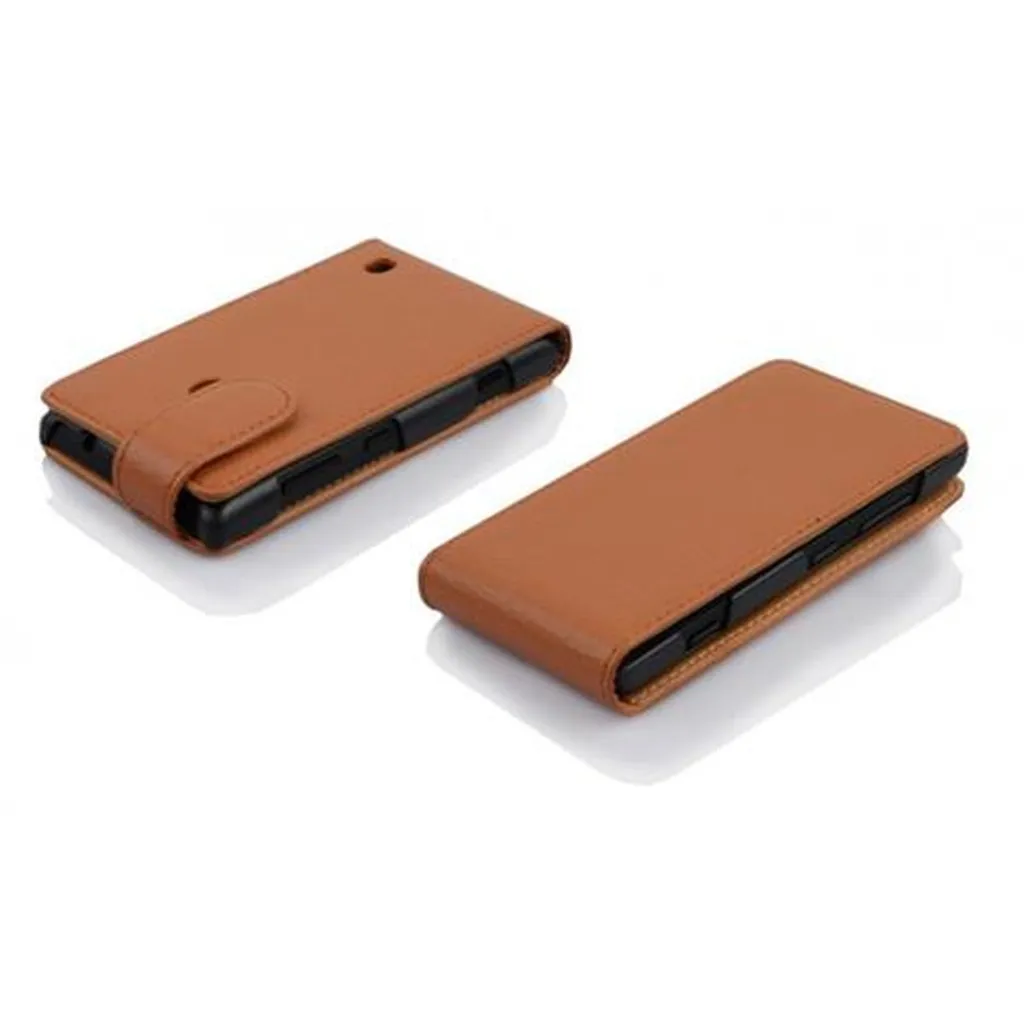 Cadorabo Custodia Flip per Huawei ASCEND G700 - Similpelle Marrone - 3