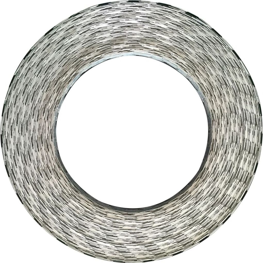 Filo Spinato Concertina con Lame in Acciaio Zincato 500 m Immagine del prodotto 