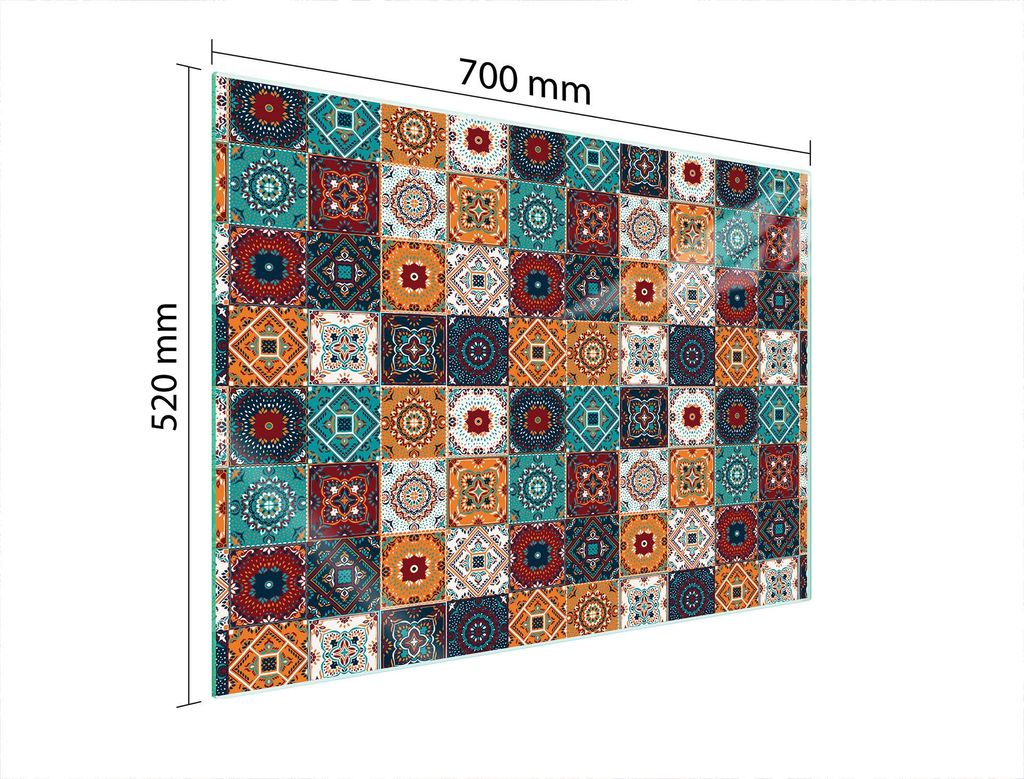 Glasschutzplatte Für Herd 70X52 Mosaik