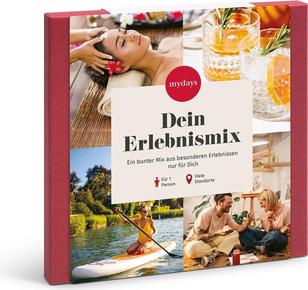 mydays Geschenkbox Dein Erlebnismix; Erlebnis verschenken oder selbst erleben; Gutschein für 1 Person(en)