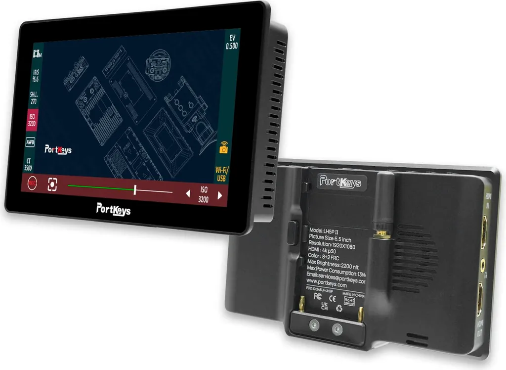 Portkeys LH5P II Moniteur Tactile 5,5 Pouces 4K HDMI Haute Luminosité