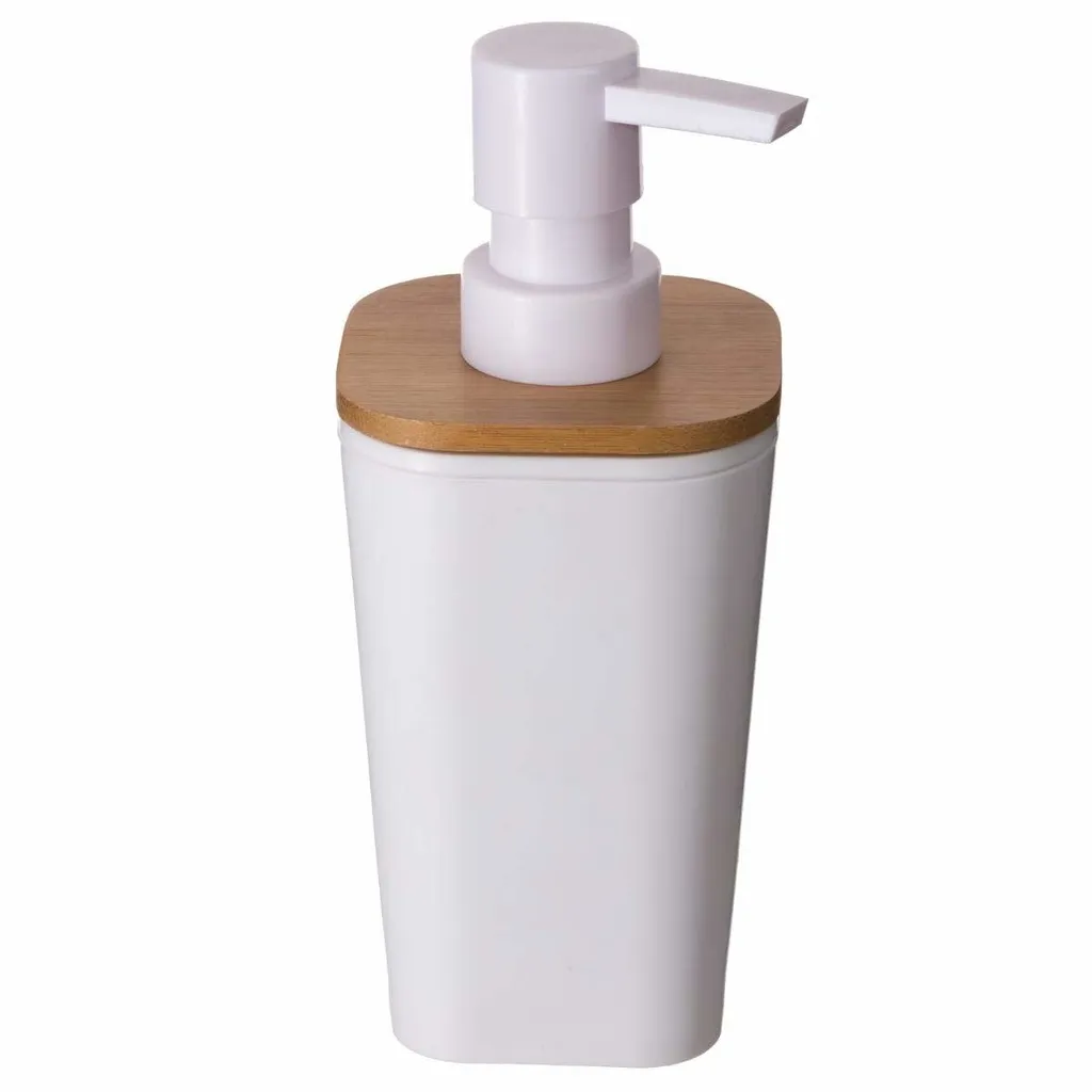 Dosatore Sapone Bianco Natureo 200 ml | Anti-Rottura e Facile Pulizia