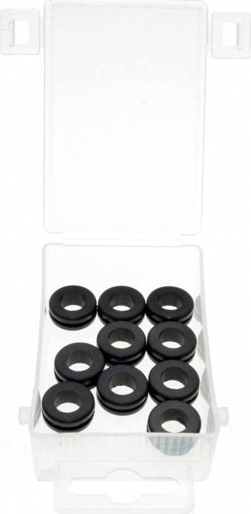 10 x Gummi Durchgangstüllen Gummitülle TYP offen für Karosserie 9,53 x 12,7 mm
