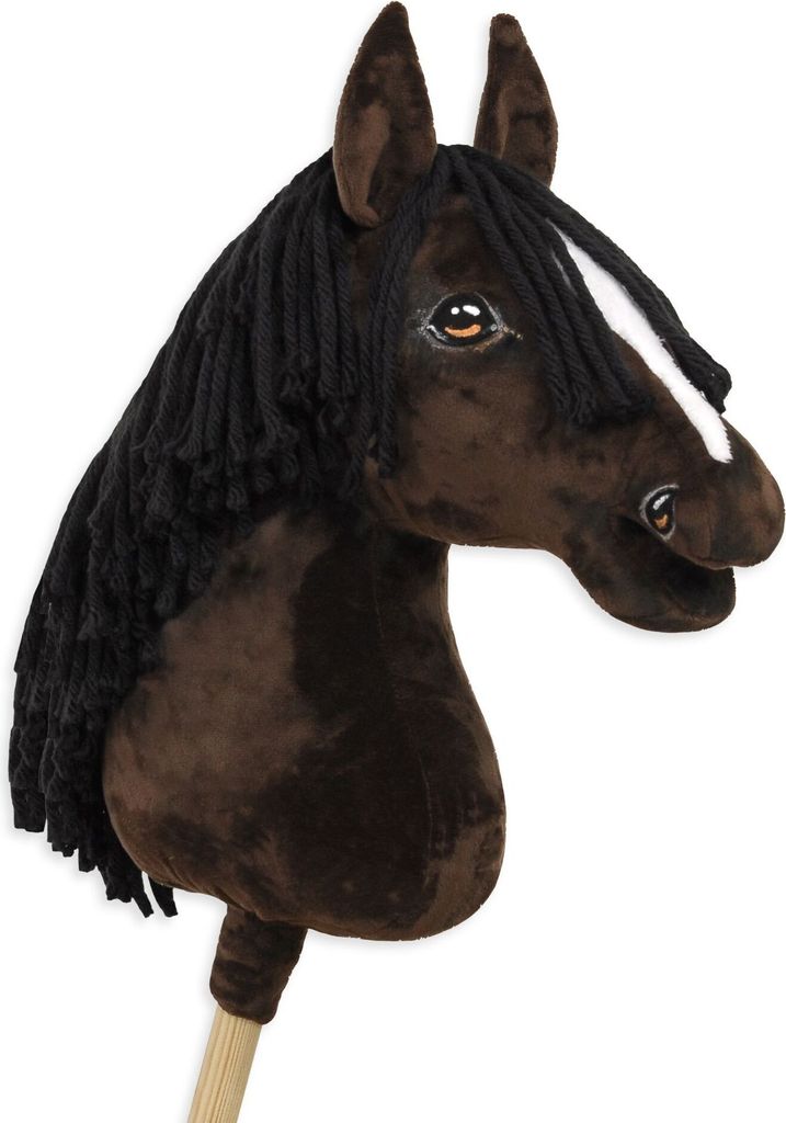 Hobby Horse Veľký prémiový kôň na palici - tmavý hnedák A3 Obrázok produktu 1
