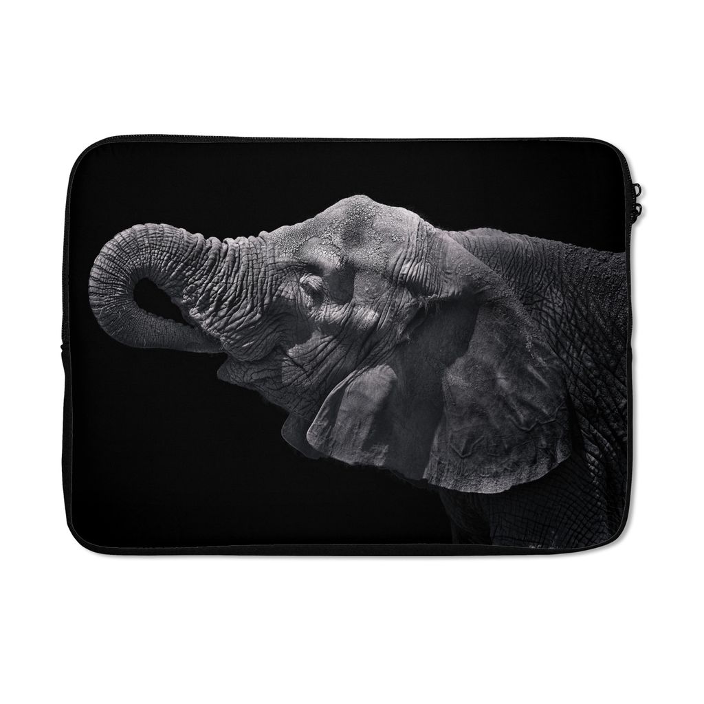 MuchoWow® Laptop Hülle 14 ZollElefant - Tiere - Schwarz - Produktbild 