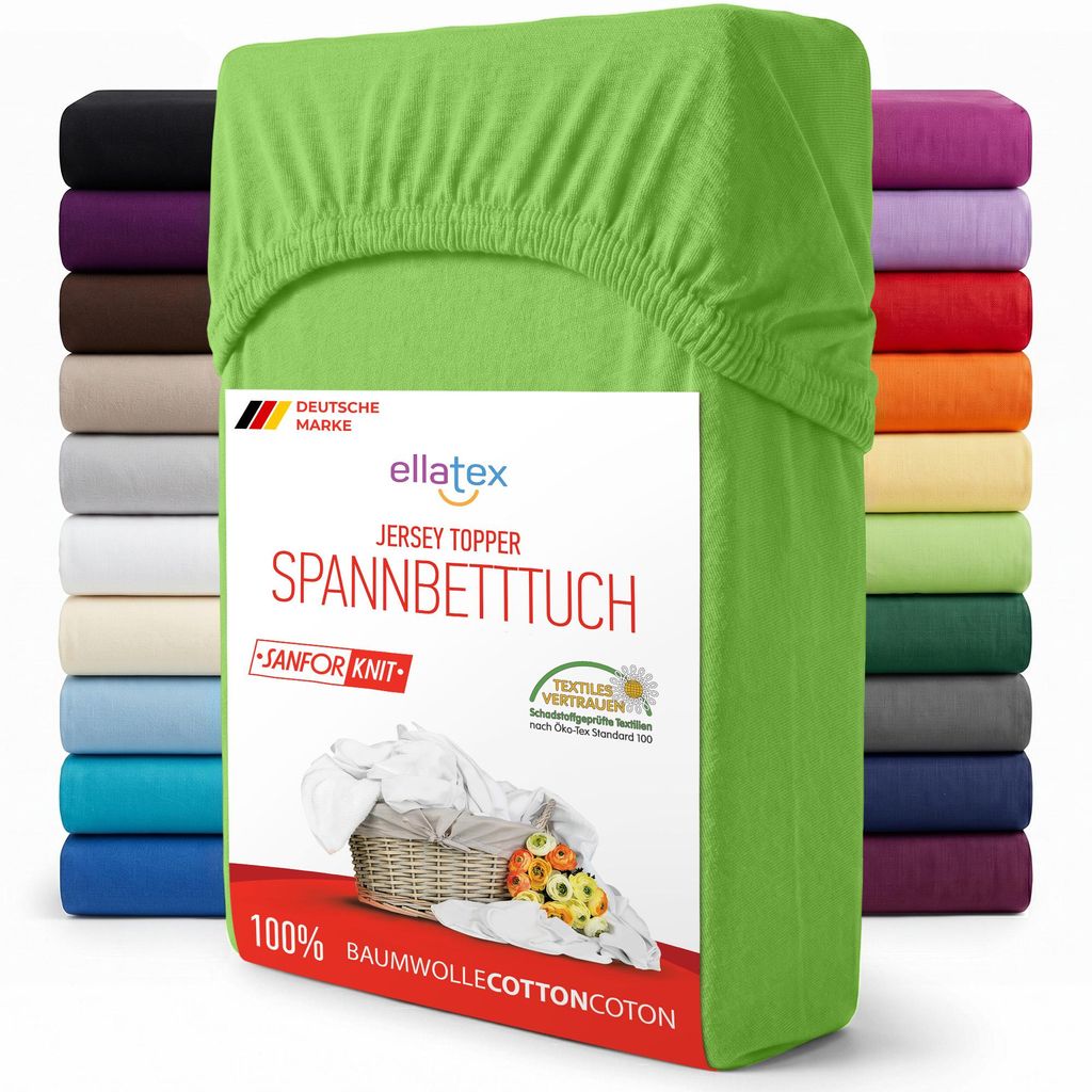 EllaTex Jersey Topper Spannbettlaken 140x200–160x200 Produktbild 