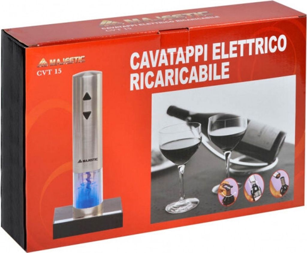 New Majestic CVT 15 Elektrischer Korkenzieher Aluminium
