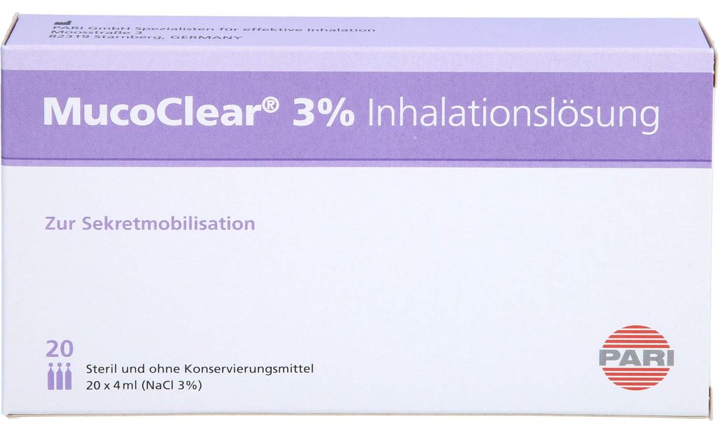 Mucoclear 3% Nacl Inhalationslösung 20X4 ml Produktbild 