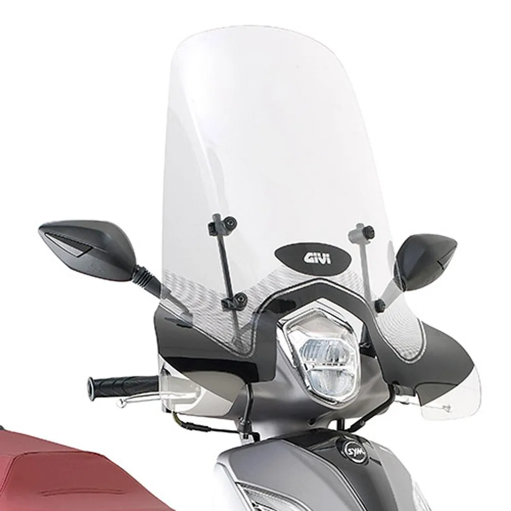 Saut-de-vent Givi Sym Symphony ST avec kit de montage argenté complet