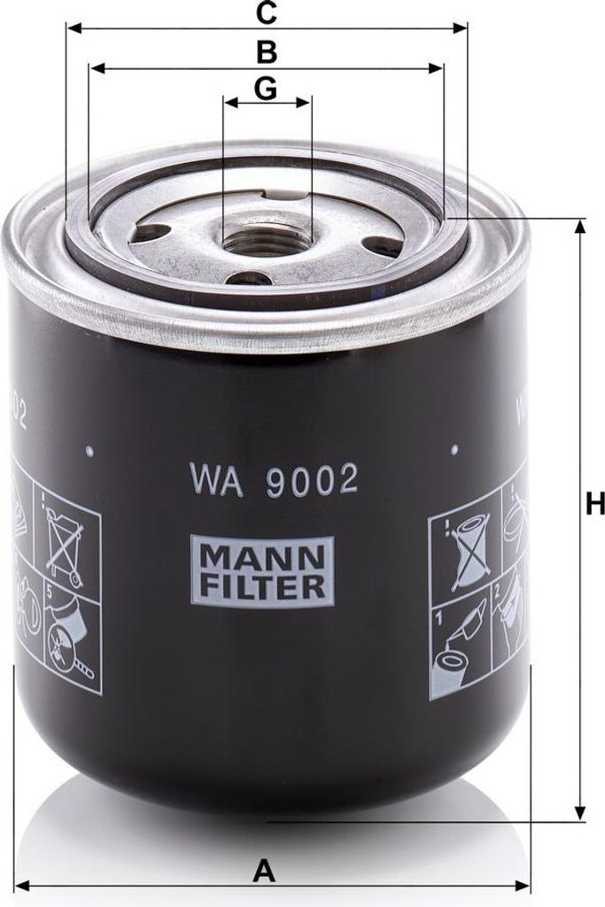 Kühlmittelfilter MANN-FILTER WA 9002