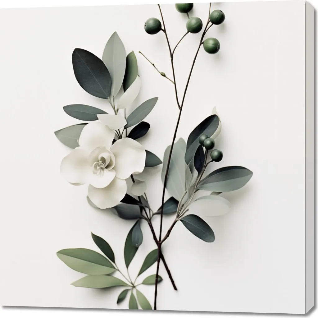 Maxi Quadro Fiori di Carta 100x100 - Luxury Wall Art Design Moderno