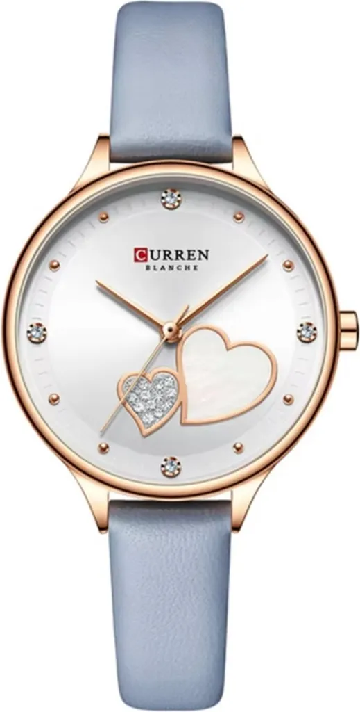 Montre CURREN Hearts Bleue KP35223 - Design Élégant et Romantique