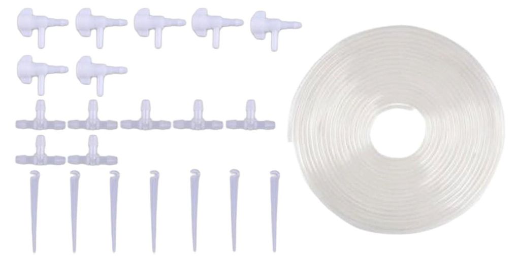 Tropfbewässerung Emitter - 7 Stück Automatische Bewässerung Tropfer für Kübelpflanzen, Rasen, Garten, Gewächshaus, Bäume und Hochbeete im Au...