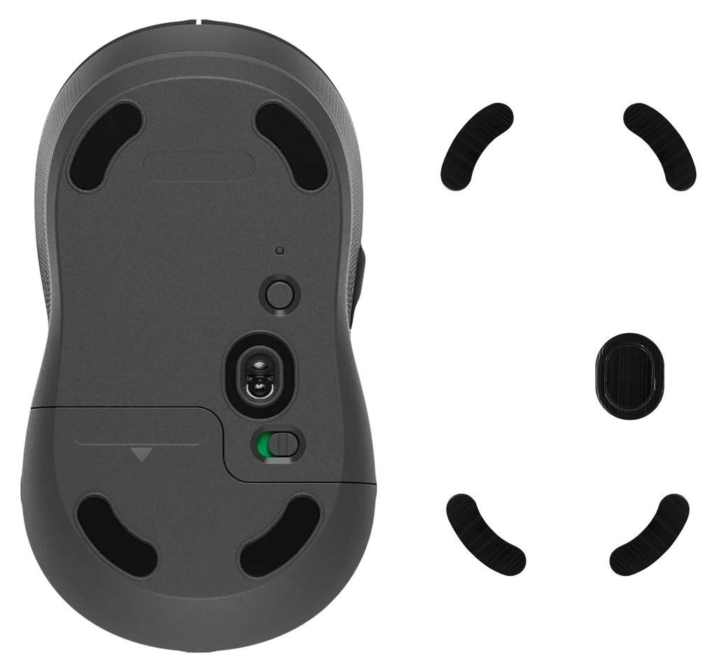 kwmobile Mouse Feet Sticker kompatibel mit Logitech M650 Wireless Ersatz Glider - Mausfüße passgenau - Maus Glides in Schwarz