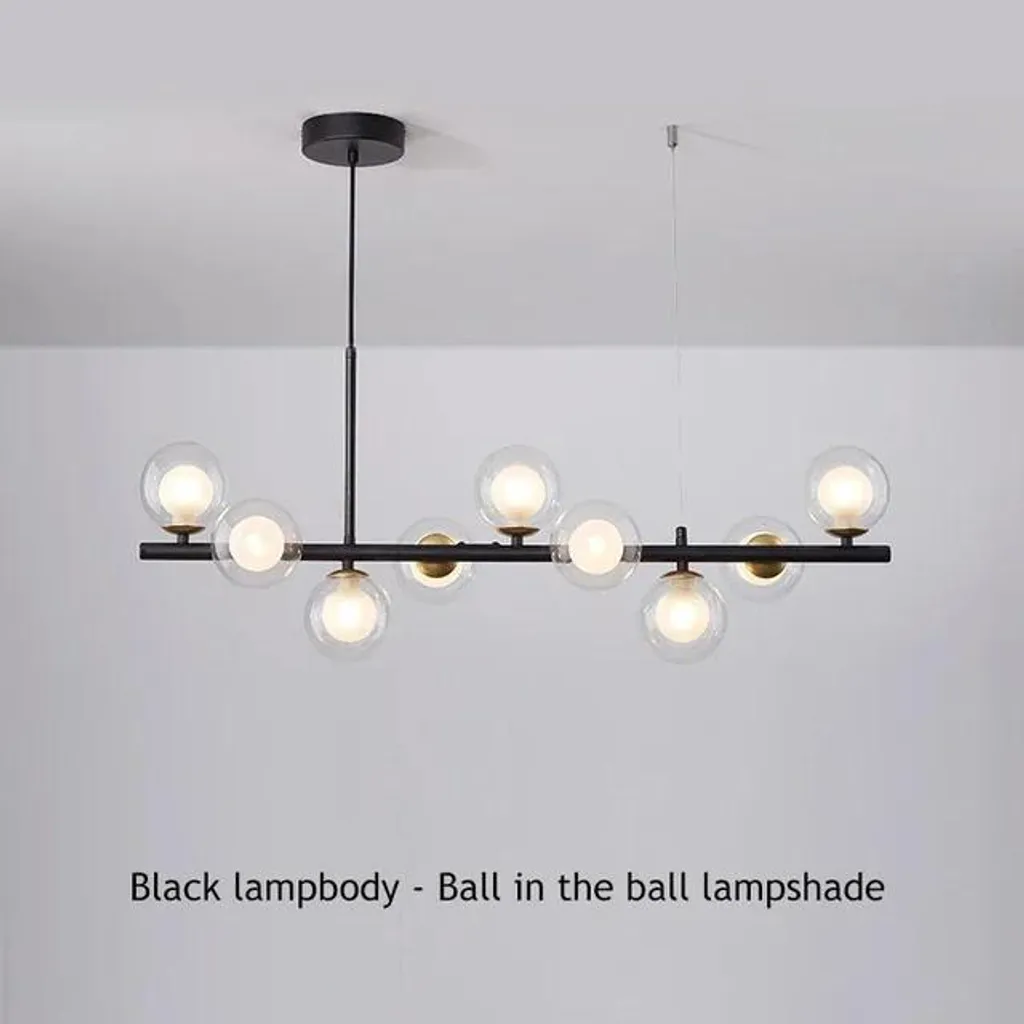 Lustre LED Design Noir 7 Têtes - Solution Éclairage Sans Éblouissement - 2