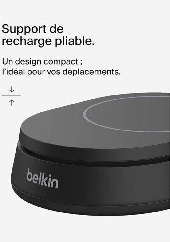 Magnetic charging stand - BELKIN - Qi2 - 15W - Black Productafbeelding 
