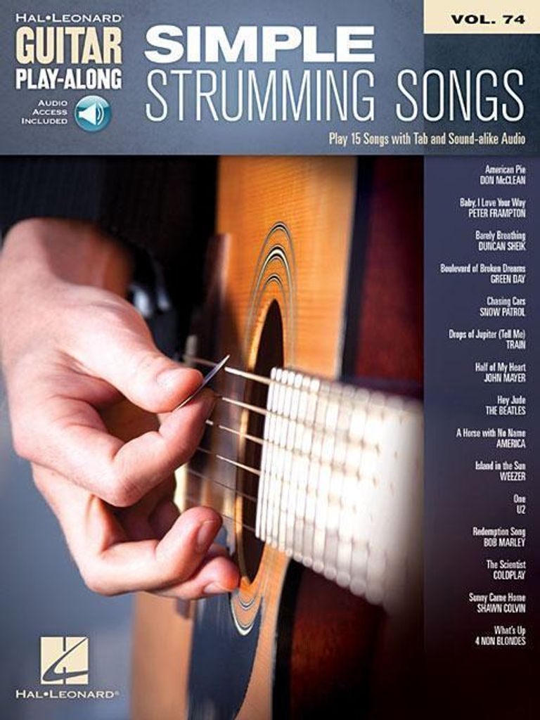 Einfache Strumming-Lieder: Gitarre Play-Along Band 74