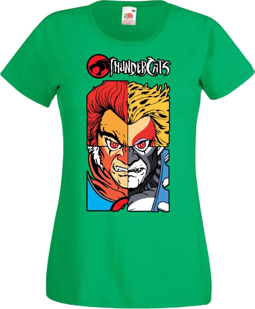 Damen T-Shirt Anime Manga Thundercats 02, Lady M / Grün