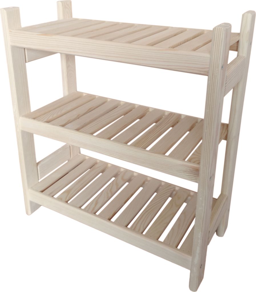 Holzregal Standregal Modulares Regal Stapelbar Kellerregal Haushaltsregal Kiefer Tiefe 43 cm Breite 50 cm Höhe 60 cm 3 Einlegeböden