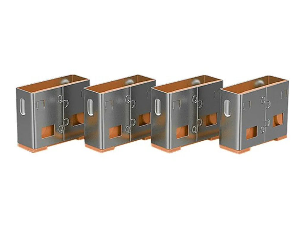 Lindy 40453 Verrou de Port USB Type A Code Orange avec 4 Serrures