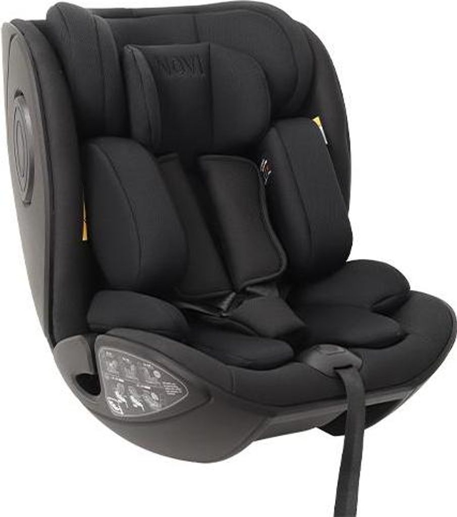 Novi Joey i-Size Babyschale (R129) – 360° drehbar mit Isofix-Base – ab Geburt bis 105 cm – rückwärtsgericht - Schwarz