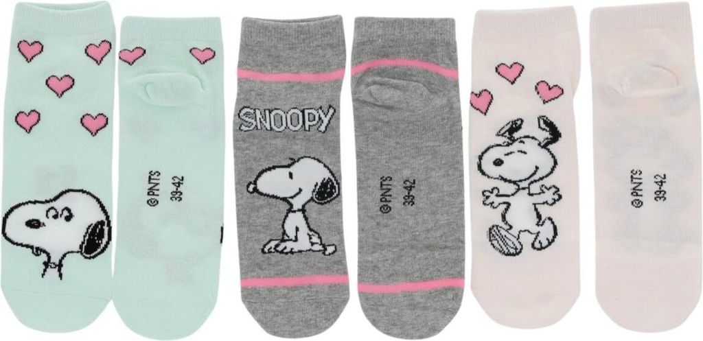 Dámske ponožky Snoopy 3-pack - pohodlné a štýlové 39/42 Obrázok produktu 
