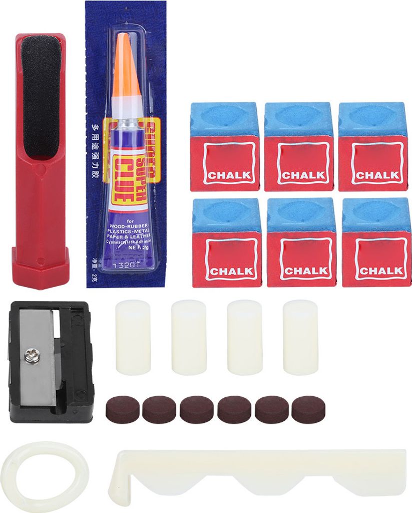 Billiard Reparatur Kit Cue Tipp Reparaturwerkzeug professionelle Snooker -Lieferungen Sportpoliergeräte