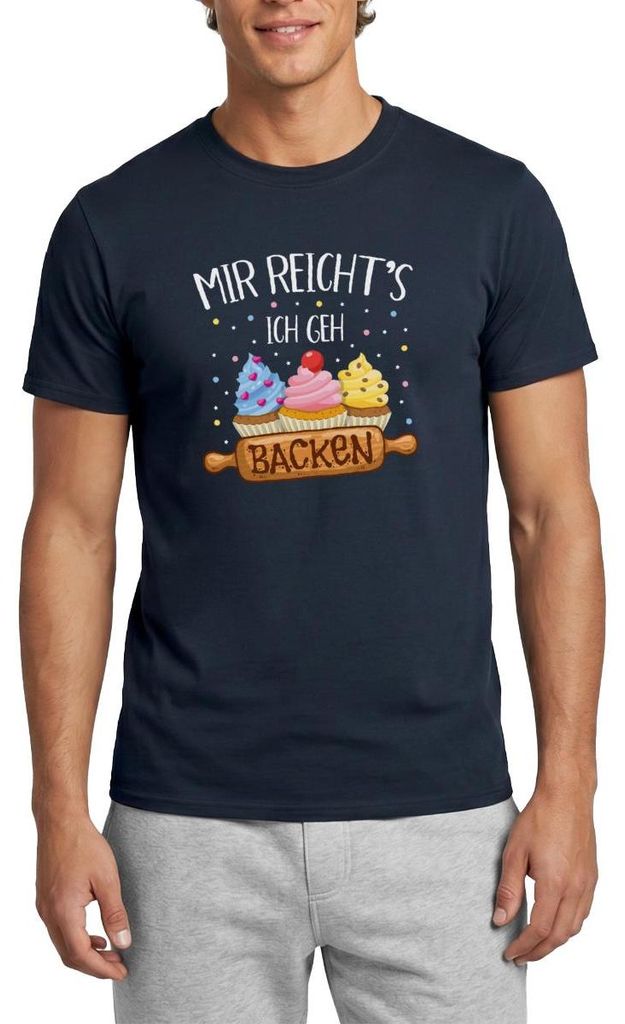 Spreadshirt Bäcker Mir Reichts Ich Geh Backen Lustig Männer T-Shirt, XXL, Navy
