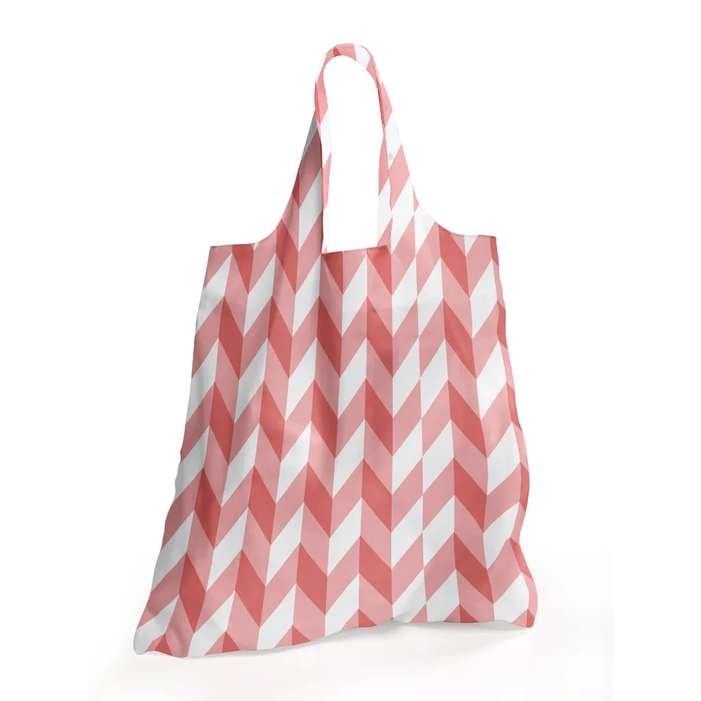 Borsa Minimal Chevron ABAKUHAUS | Pratica Shopping Bag Corallo