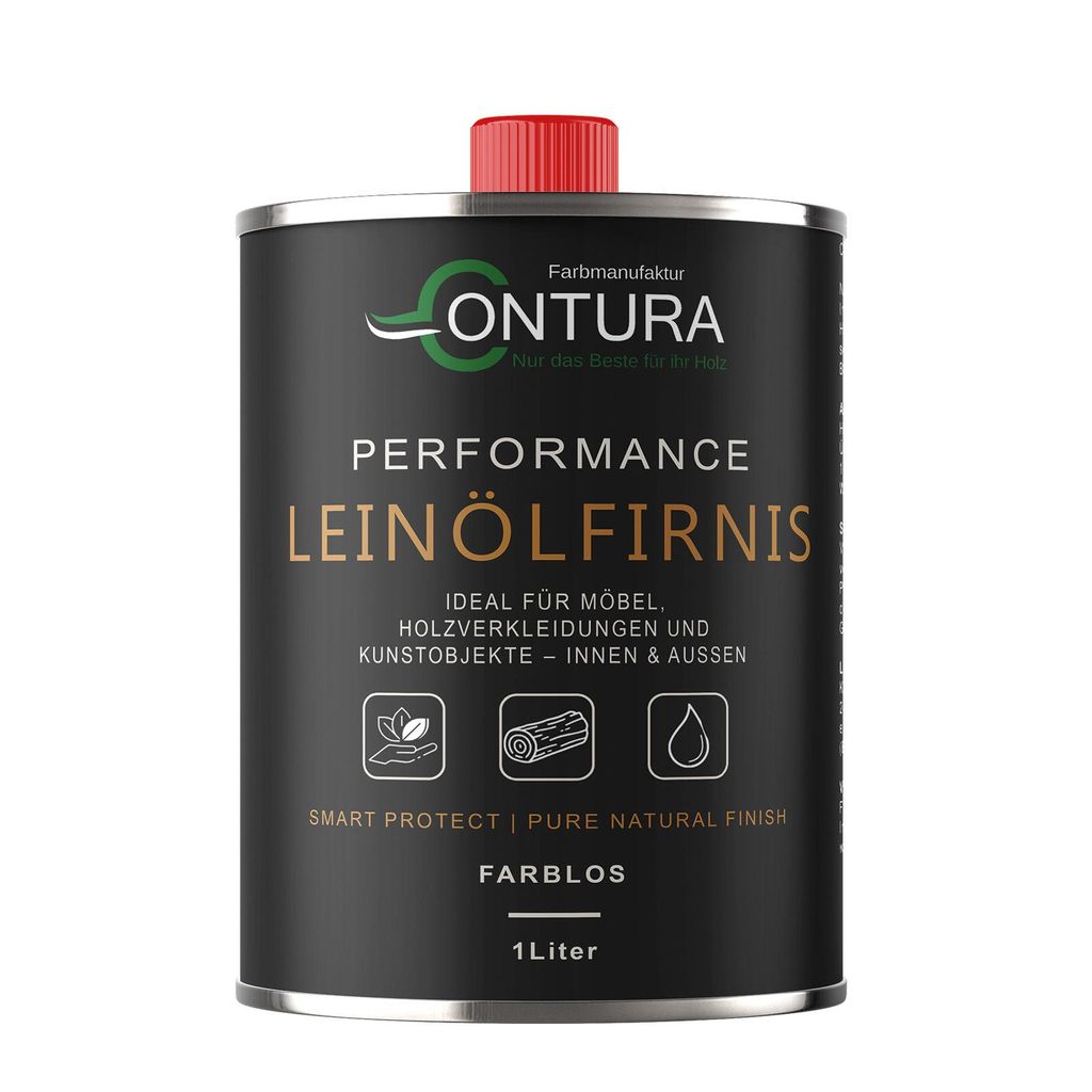 Contura 1Liter Performance Leinöl für Möbel Böden Innen und Außen