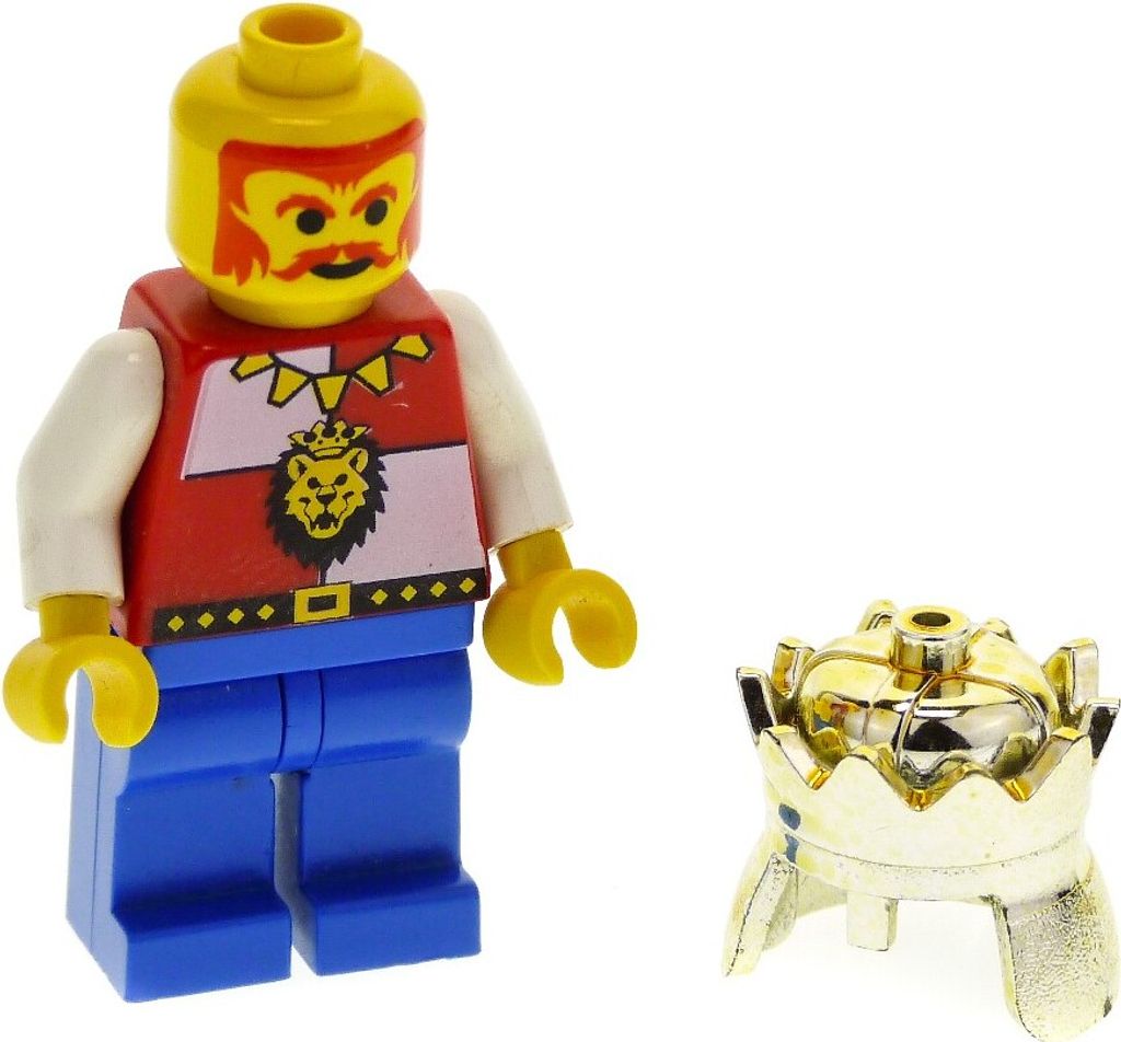 1x Lego Minifigur Ritter Royal Knights König Löwe Krone Produktbild 