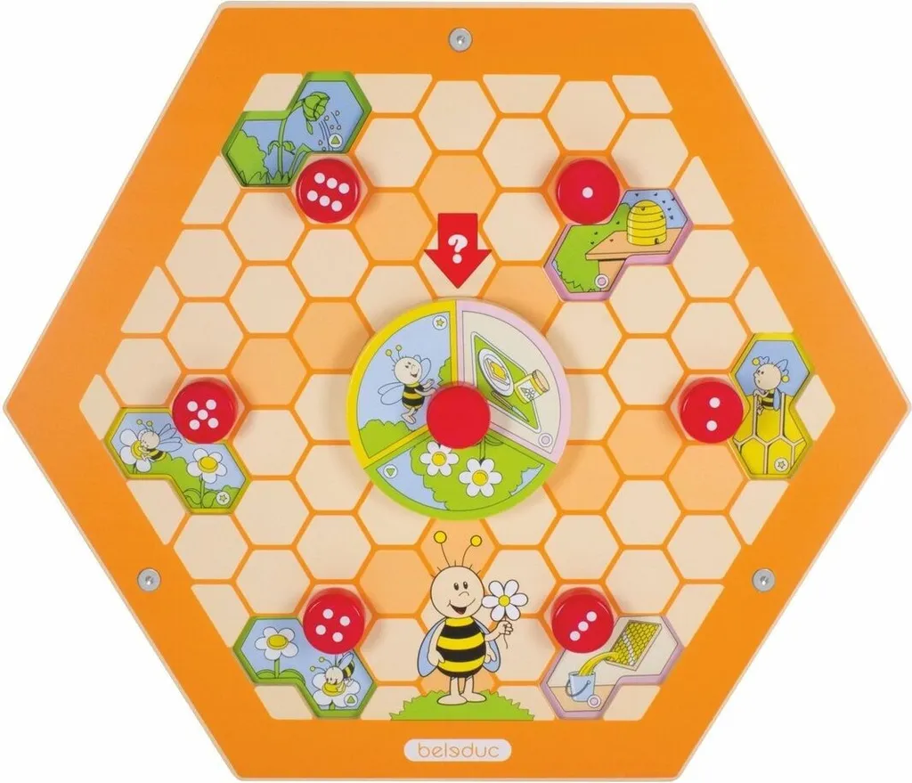 Panneau de Jeu Mural Interactif Ruche en Bois pour Salle de Classe