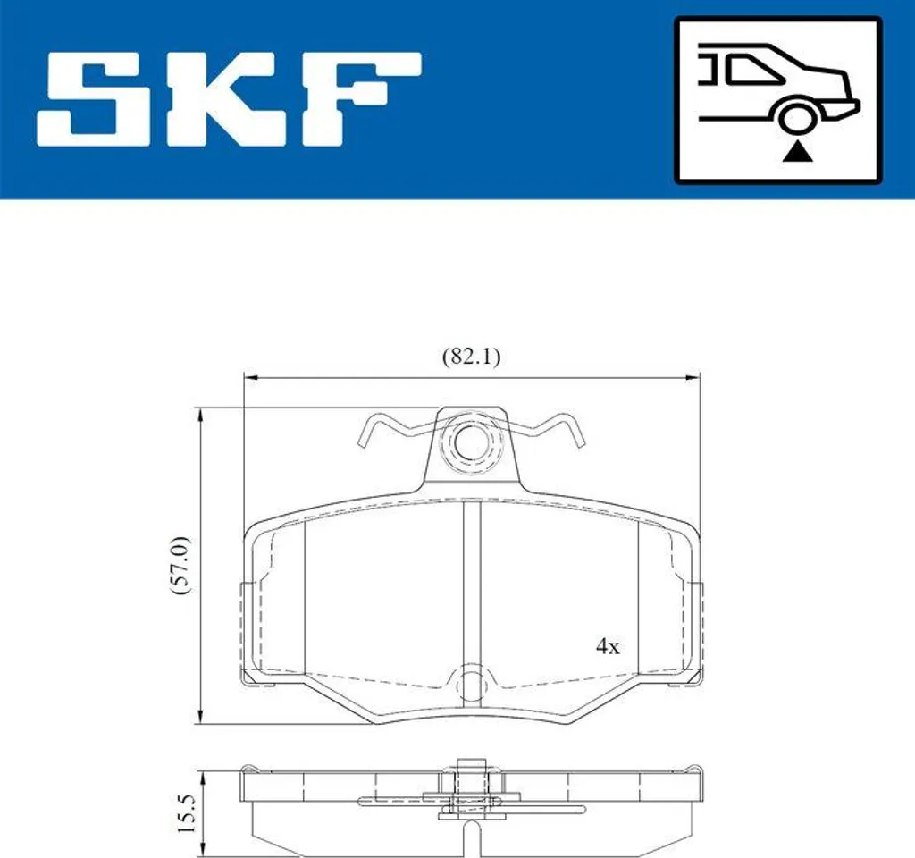 Kit Freinage SKF VKBP 90354 pour Entretien Nissan Primera et Almera