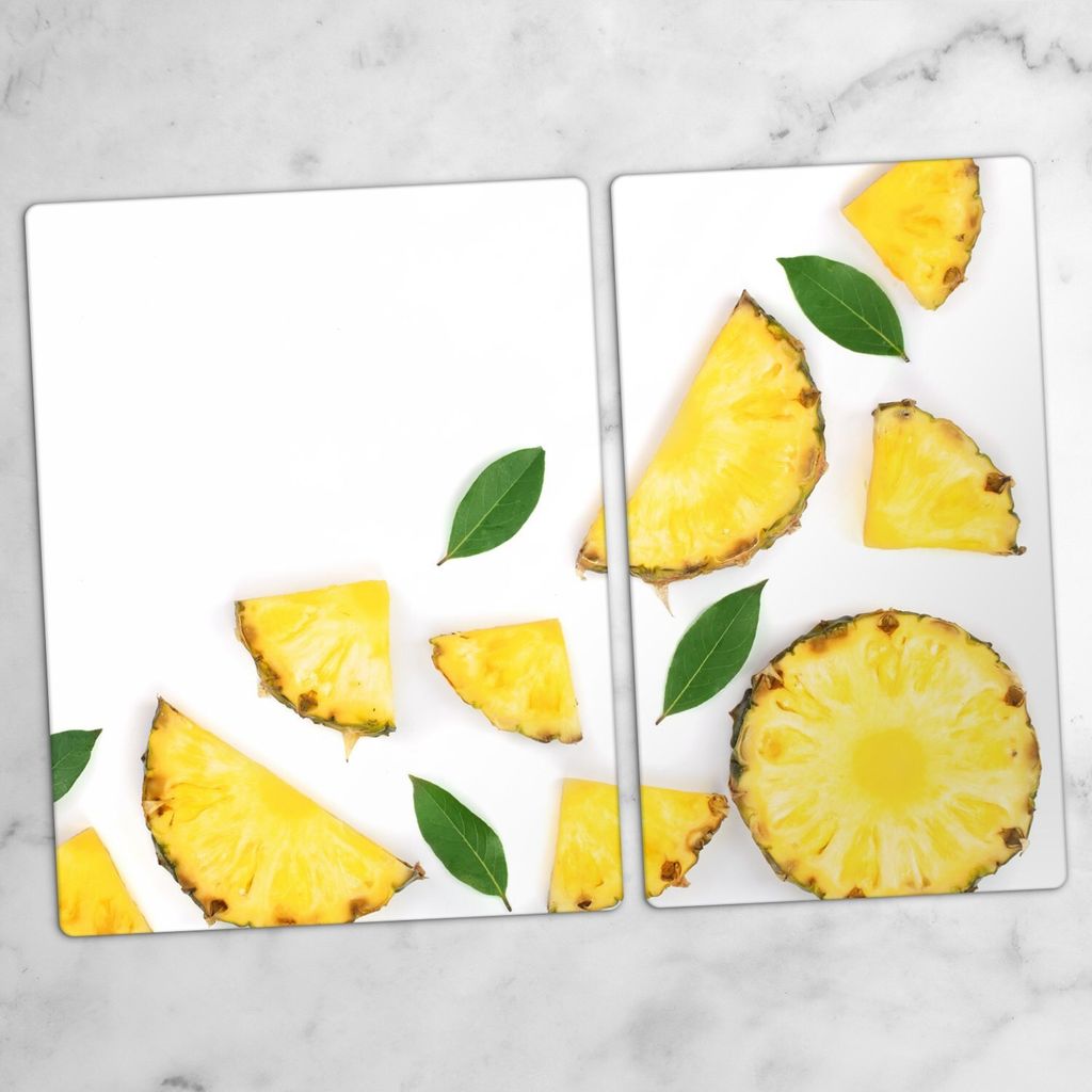 Glas-Herdabdeckplatten Glaskeramikkochfeld-Abdeckung Spritzschutz Glas 70x52 cm Bunte Früchte