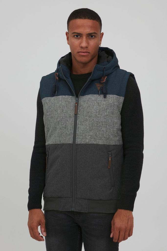 INDICODE IDLecter Herren Weste Outdoor-Weste mit Kapuze Produktbild 