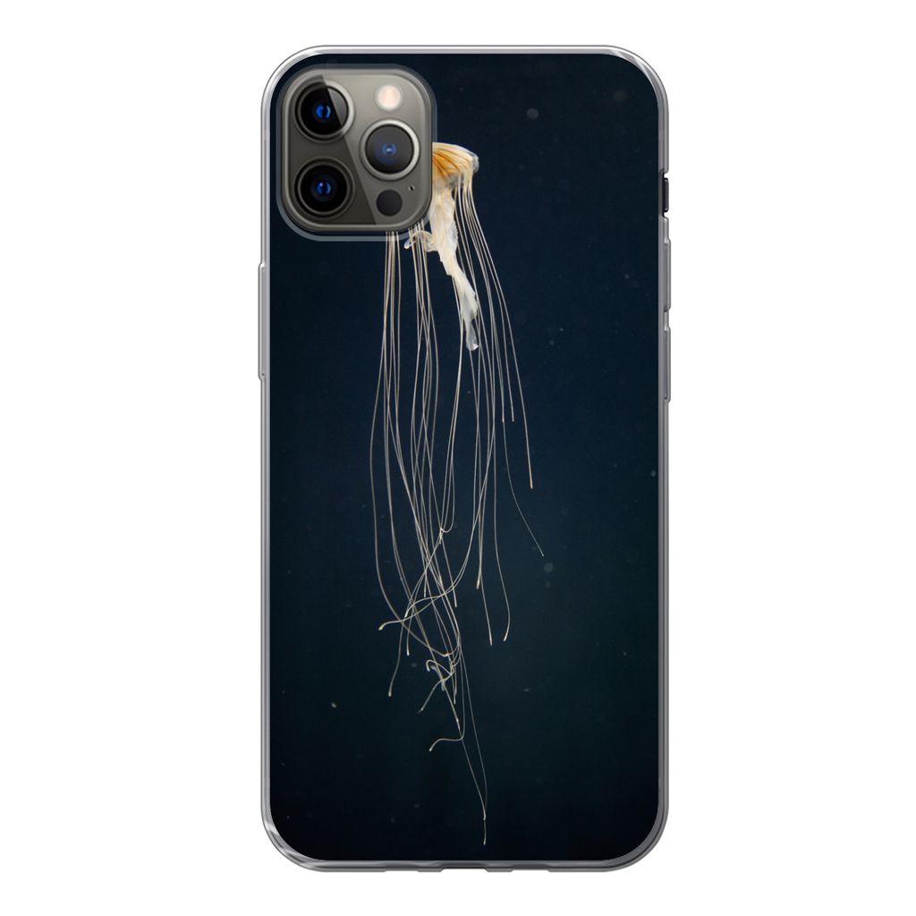 MuchoWow Handyhülle Schutzhülle Hülle für iPhone 13 Pro Max Qualle - Meerestier - Tentakel Silikon Softcase Handy Hülle - Mobiltelefon