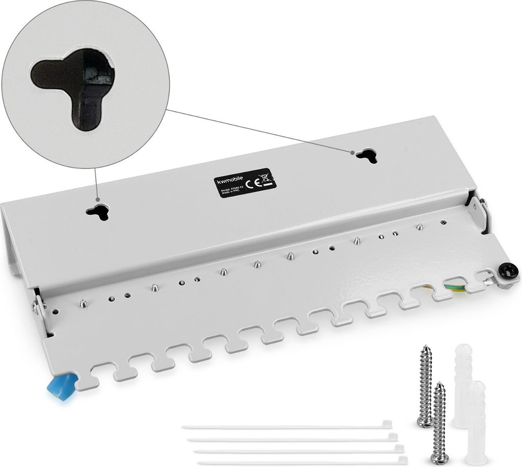 kwmobile 12 Port Patchpanel Cat6 Verteiler - Verteilerfeld Produktbild 2