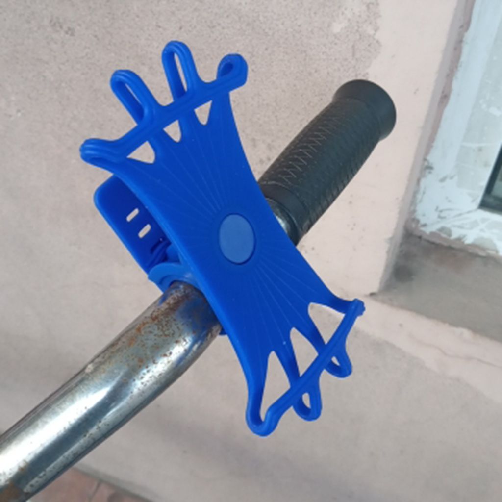 Telefonhalter Nicht-Schlupf-360-Grad-Rotation Universal Lenkermontage Navigation Telefonklasse für Fahrrad-Blau